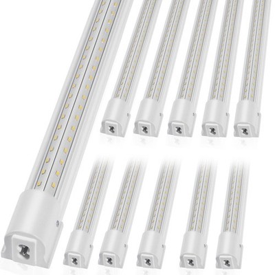 LED Shop Light 8FT 80W 10000LM Linkable 48in Connection Cord No Strobe