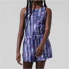 Athleta Girl On The Go Romper Jumpsuit 1-Piece Blue Purple Size XL