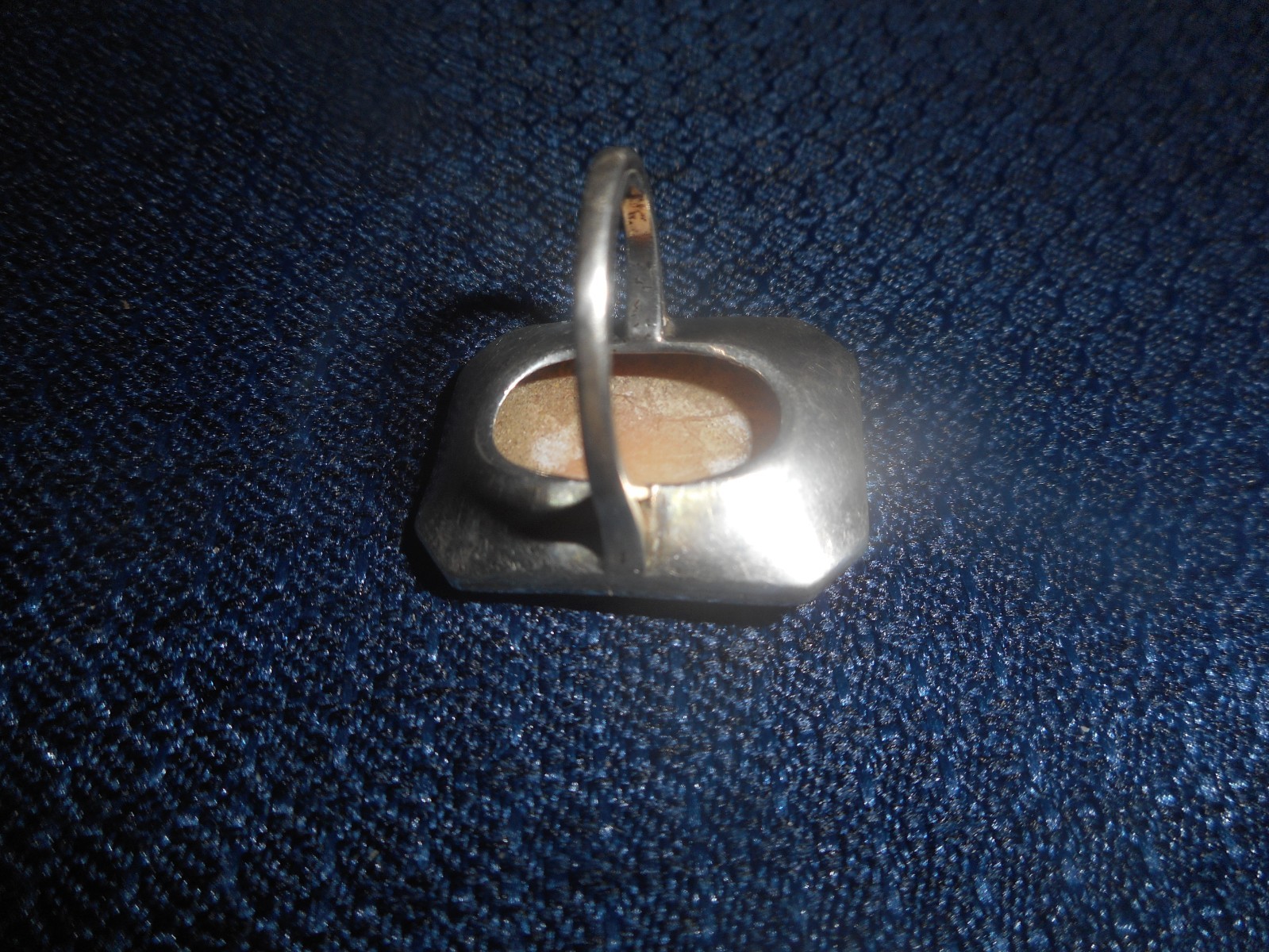 Sterling Silver Large Rectangle Cameo Statement R… - image 6