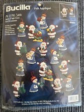 Bucilla Mr  Mrs Santa Felt Ornament Appliqu  Kit 83664 New 16 Ornaments