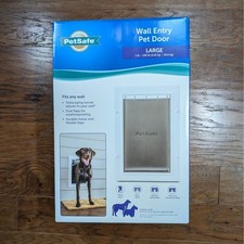 PetSafe Wall Entry Pet Door Large 10 x16 White Dual Flap PPA00-16944 NIB