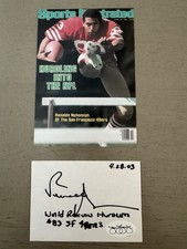 Renaldo Nehemiah 49ers Signed Index Card Super Bowl XIX Track Champion Autograph