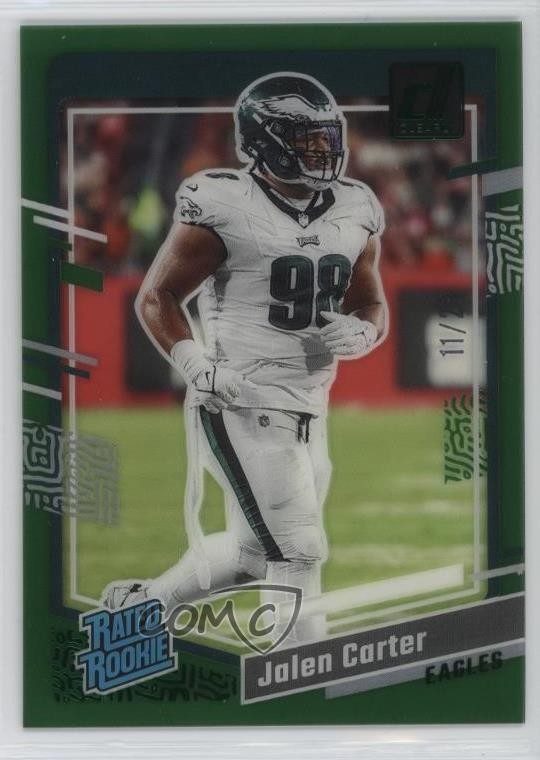 2023 Panini Clearly Donruss Rated Green 11/25 Jalen Carter #64 Rookie RC 14cm