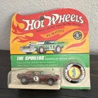Hot Wheels The Spoilers Heavy Chevy 1969 Brown Diecast Car w/ Collector's Button