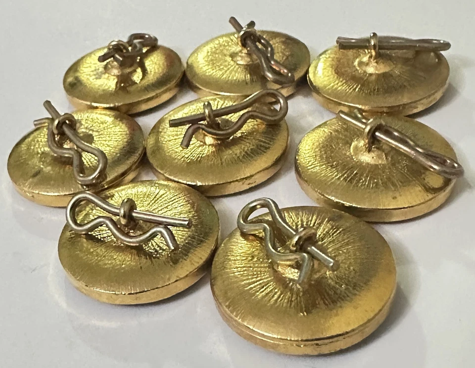 8 Burgundy Resin Brass 7/8” Buttons Athena/Minerva Woman Goddess Helmet Soldier - Image 3 of 4