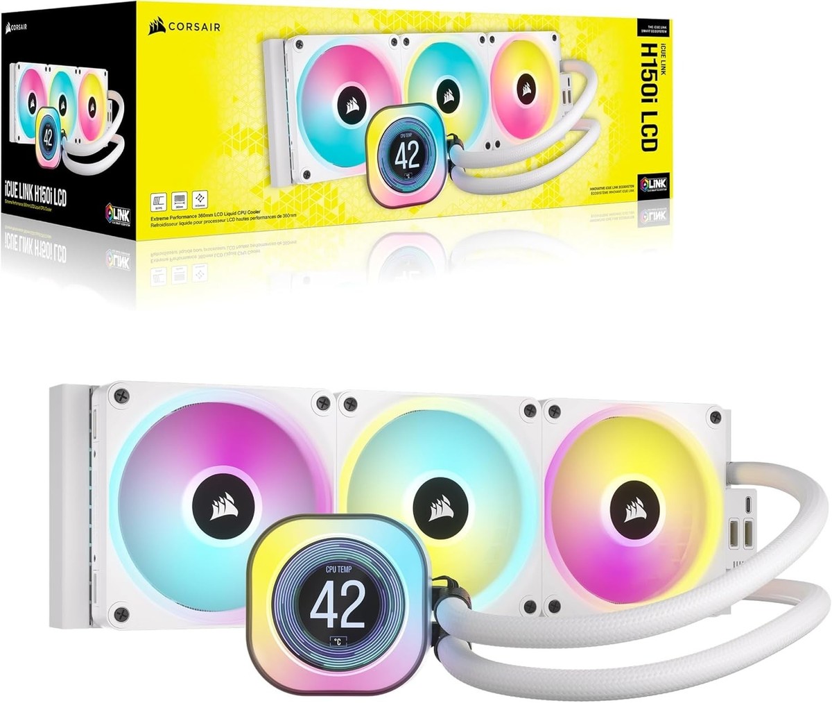 Corsair iCUE H150i ELITE Capellix XT 360mm RGB LCD Liquid CPU