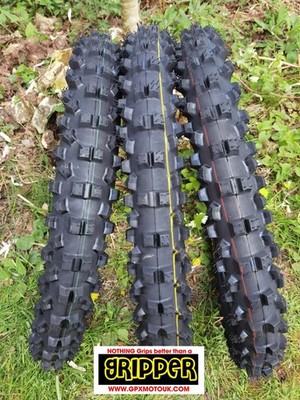 90 100 21 STRAßENZULASSUNG ROTE STREIFEN FESTE VORDERSEITE ENDURO REIFEN GRIPPER FIM E MARKIERT