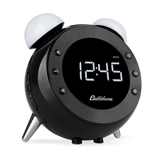 Electrohome Retro Alarm Clock Radio with Motion Activated Ni