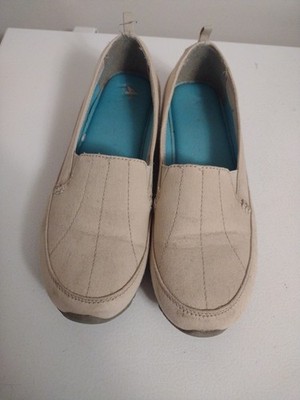 Athletech Markel Tan Sz. 8M Canvas Loafers Slip-On Comfort Shoes 