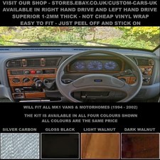 Citroen Relay MK1 Van & Motorhome - Black - Walnut - Carbon - Stick On Dash Kit