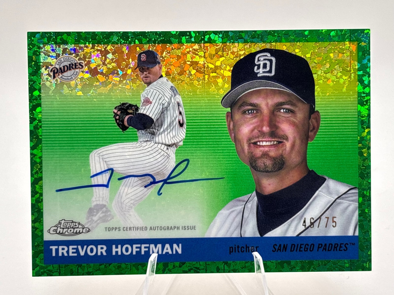2025 Topps Chrome Plat #CPA-TH Hoffman Auto Green Mini-Diamond Refractor #/75
