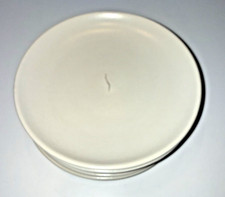 Heath Ceramics Salad Plates x6 Coupe Line All Cream  8" factory seconds 