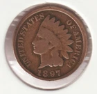 US Rare Old West 1897 Indian Head Penny Coin American Collection Shield Cent X63