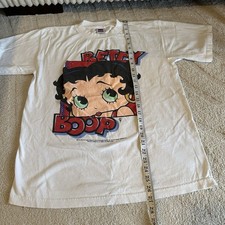 T-shirt Betty Boop Jessica Rabbit T-shirt Pop Art Vintage Années 90 - Unisexe, Blanc, Style Skater Surf T-shirt Blanc Skater Surf Hipster