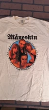 MANESKIN - 2023 Rush World Tour 2 Sided Tan T-shirt ~Never Worn~ M L XL