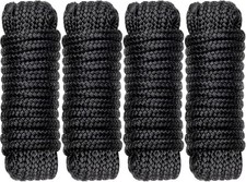 Boat Dock Lines Marine Rope - 3/8" x 15ft with Pre-Spliced 12" Loop Double Braid