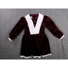 Winnie The Pooh Dress Kid 6 Velvet Lace Trim Classic Vintage 80s Playful Whimsy