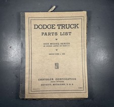 1936 Dodge Truck Parts List