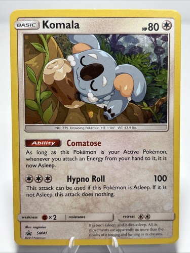 Komala SM41 Cosmos Holo Promo Pokemon Card TCG Sun & Moon SM Nm