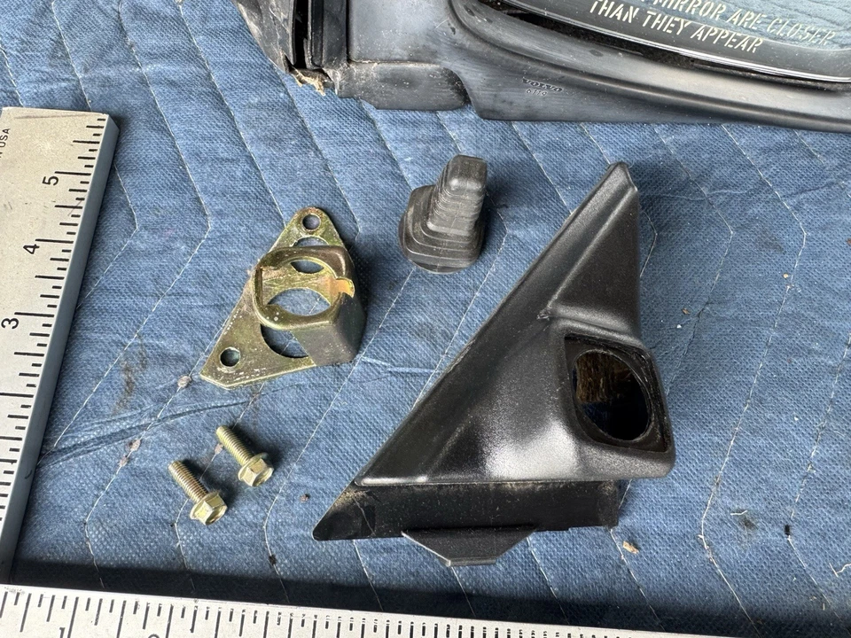 Espejo retrovisor de ajuste manual derecho Volvo 240 244 245 1986-1993 OEM #4824E Foto 2 de 4