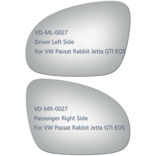 Pair Set Mirror Glass Replacement For Vw Jetta Passat Rabbit GTI Eos R32 LH RH
