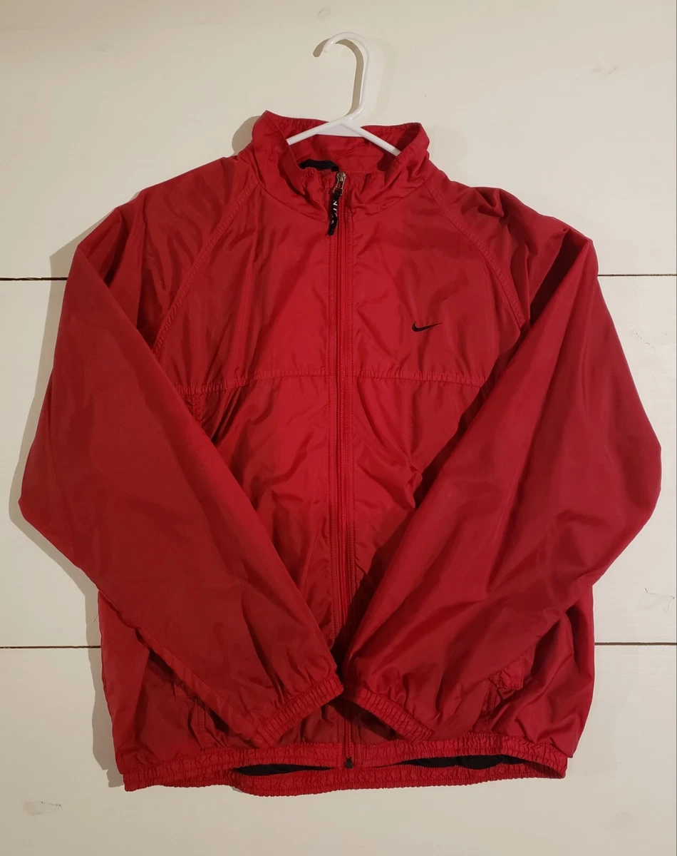 Nike red best sale windbreaker