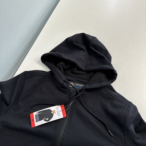 Mondetta Mens Full Zipp with Hood jacket Black Medium Stretch NEW Mens (WH) - Picture 5 of 12
