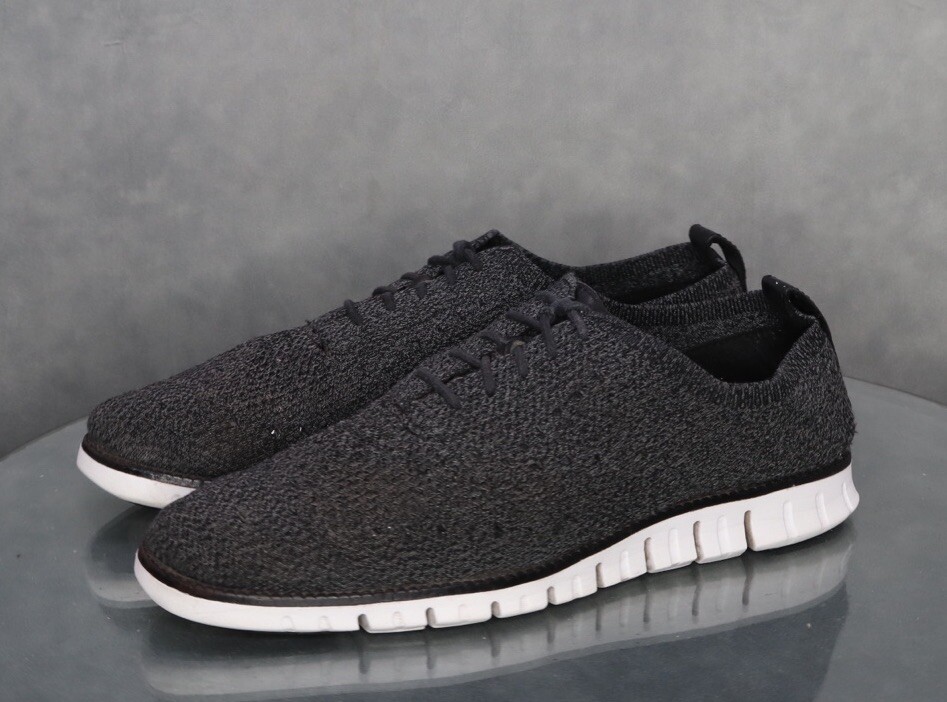 Cole Haan Zero Grand Wingtip Grey Knit Oxfords Shoes Size 10  display picture 1