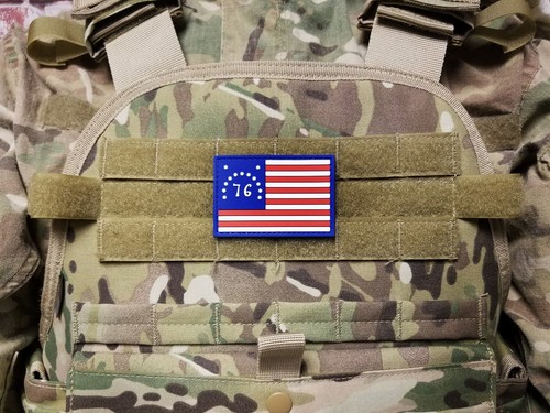 '76 Bennington Unabhängigkeitskrieg US amerikanische Flagge PVC Militär Aufnäher - Bild 2 von 3