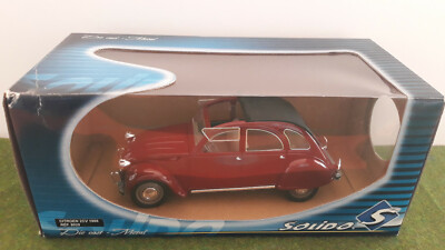 Citroën 2CV 1966 Bordeaux - Solido 8028 (1/18) Miniature De Collection