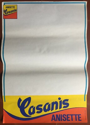 Plakat Casanis Anislikör Aperitif BAR Kneipe 40x60cm 60's B