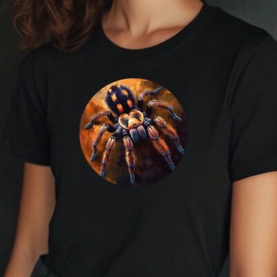 Frauen T-Shirt Tarantel Porträt Motiv Baumwolle Größe S bis 3XL