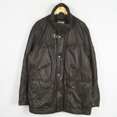 CAMEL ACTIVE Men Jacket Size 56 Brown Full Zip Pockets Insulated s10452