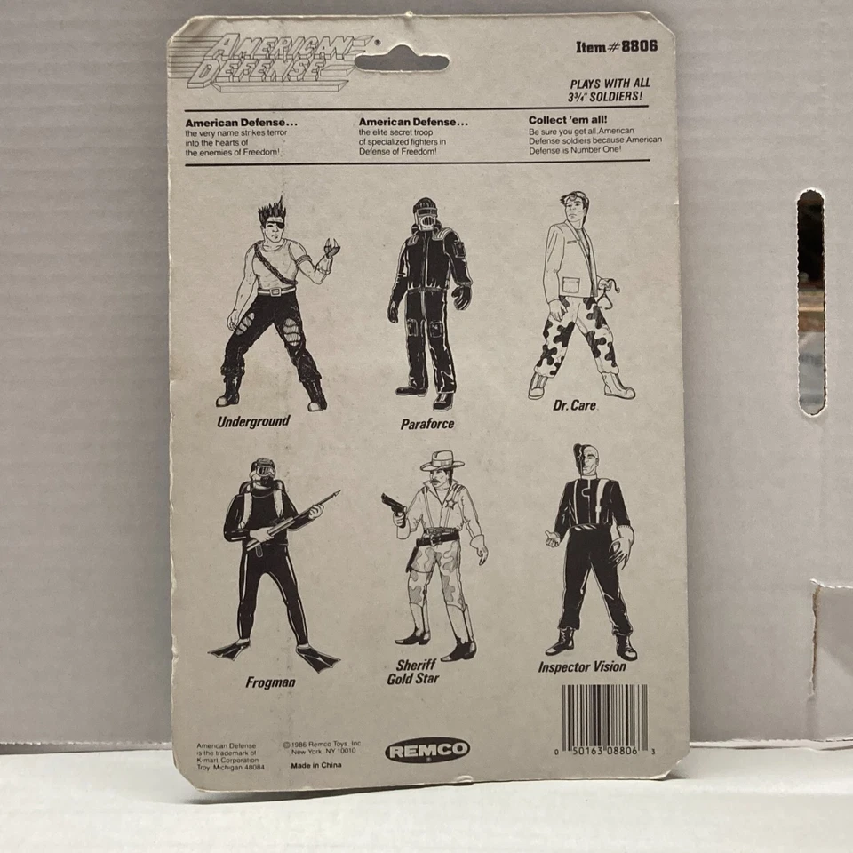 Boneco de ação selado 1986 REMCO American Defense Inspector Vision - Imagem 2 de 2