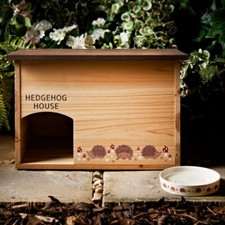 Hedgehog Hut Outdoor House Wooden Nest Home For Wildlife, 45 x 34 x 28.5cm