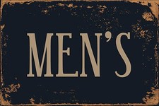 Men's Room Restroom 8" x 12" Vintage Aluminum Retro Metal Sign VS493