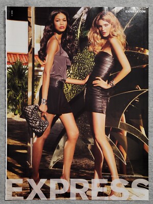 2010 Magazine Advertisement Page Express Clothing Cute Women Models Print Ad