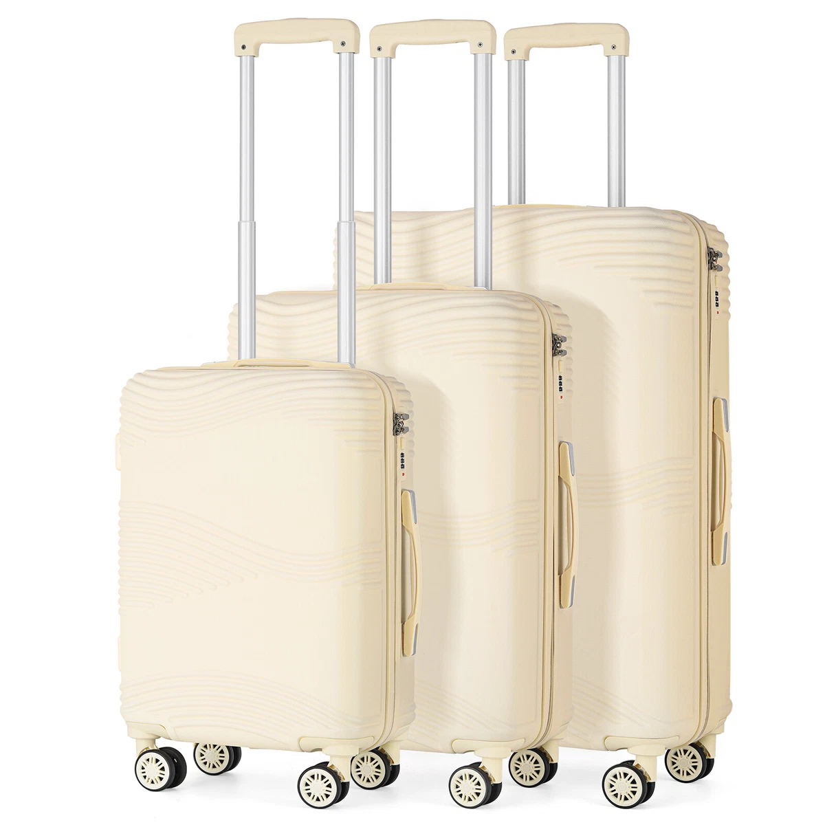 VERAGE 20/24 in. Blue Suitcases Sets with Spinner Wheels