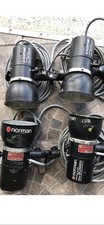 Lot of 4 Norman LH2000 Strobe Flash with Blower 9114 and Reflectors