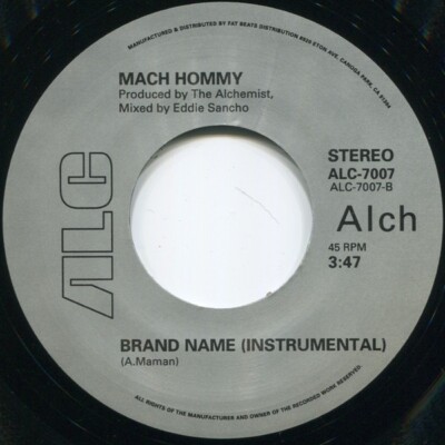 レア美品 Mach Hommy The Alchemist Brand Name Mach-Hommy / Brand Name 7