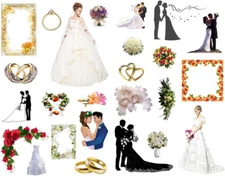 Romantic Wedding Precut Anti-Uv Waterproof Decoration Album Planner Stickers Scr