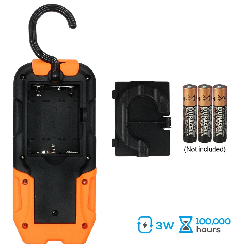 2 PACK Portable LED Work Light, Multi-use COB Flashlight, Battery-operated 5000K - Image 4 of 4