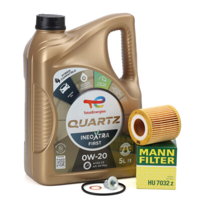 5L TOTAL QUARTZ INEO XTRA FIRST 0W-20 + MANN Ölfilter für PSA OPEL 1.5 D