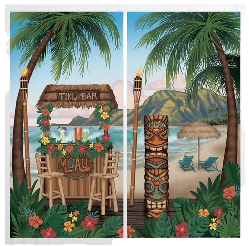 Insegna In Metallo Vintage Tiki Bar – Decorazione Da Parete 20x30 Cm – Grunge Aloha