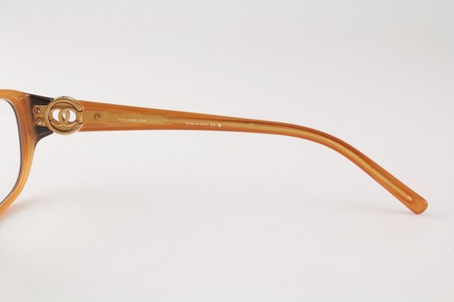 Rare Authentic Chanel 3113 c.839 52mm Black Orange Gold Glasses Frames Italy - Picture 4 of 4