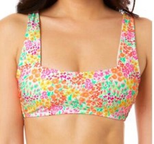 Salt  Cove Juniors' Sun Garden Square-Neck Bralette Bikini Top, Floral XS