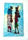 Traditional African Maasai Batik - Maasai Warrior and Wife