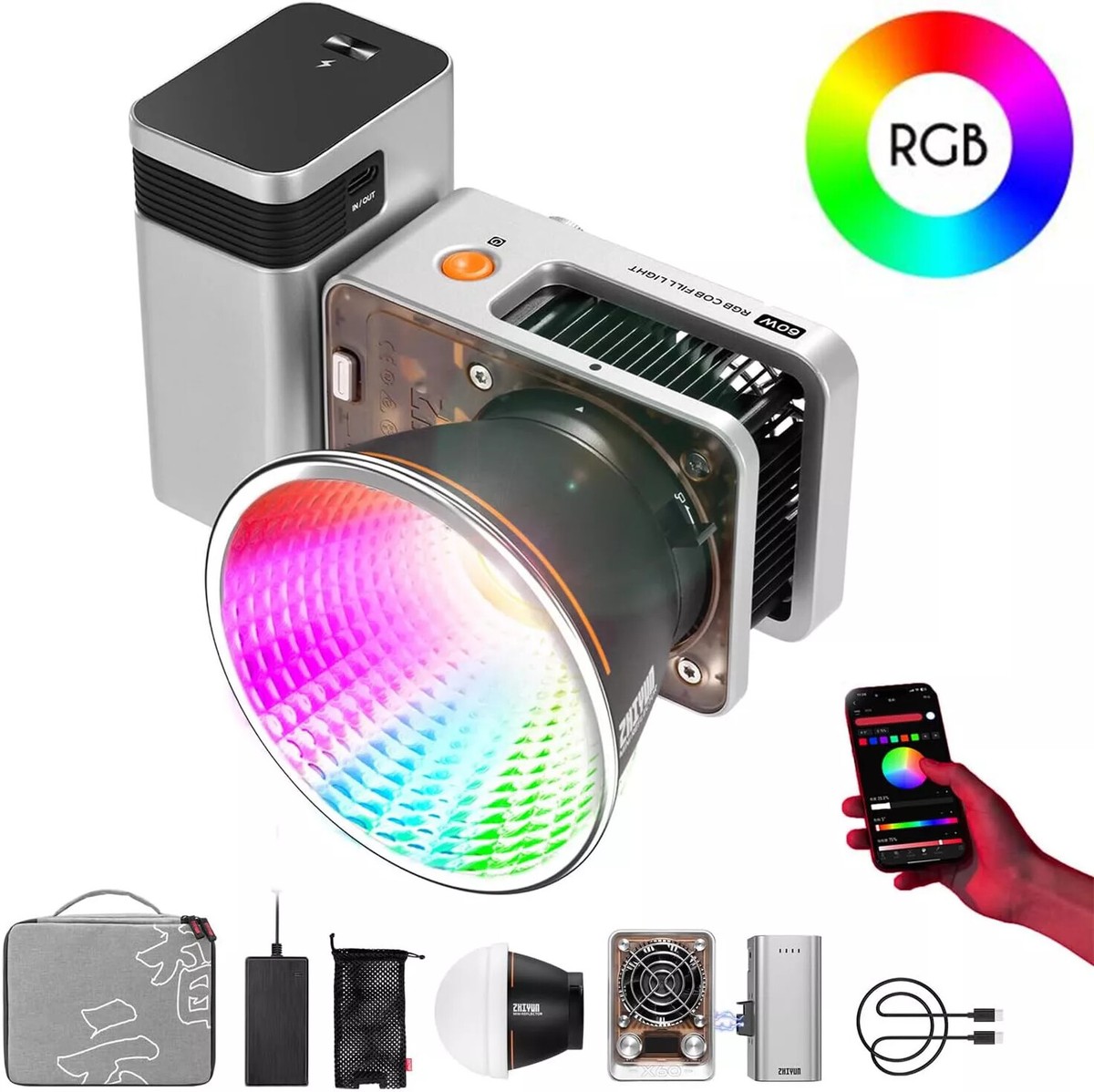 Zhiyun Molus X60 RGB Combo 60W LED Video Light Continuous Lighting