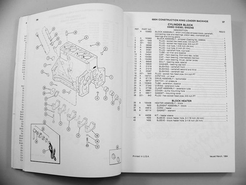 J I Case 680H Ck Construction King Backhoe Parts Manual Catalog Exploded View - 第 8/8 張圖片