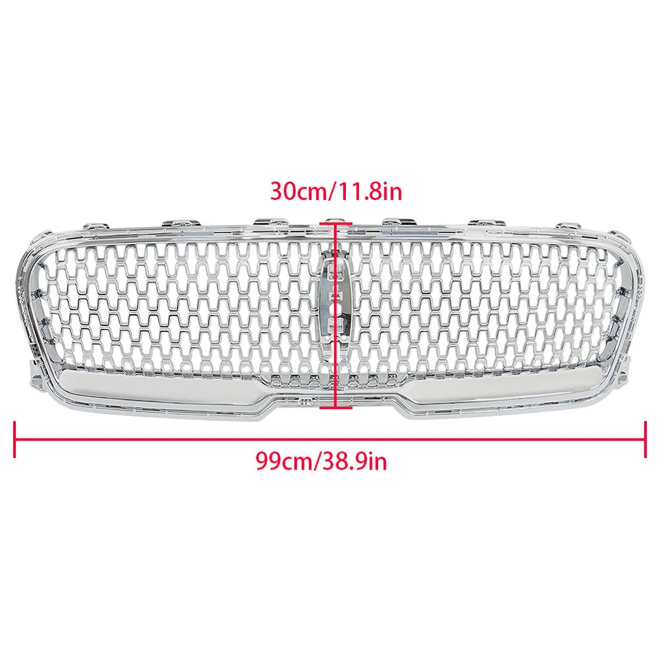 New For 2017-2020 Lincoln Continental Front Bumper Grille Grill W/Camera Hole - Изображение 2 из 4
